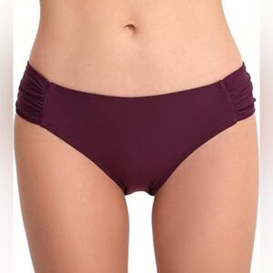 Take 50% OFF- Rue Bleu Bikini Bottom Burgundy, Size-1X